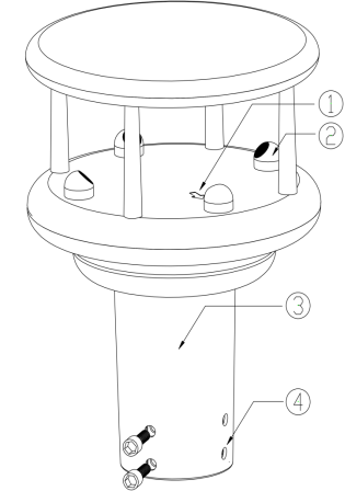 Rs485 Outdoor Mini Compact Station Station tar-Riħ Direzzjoni tar-Riħ Sensor tas-Sensor Ultrasoniku Anemometru